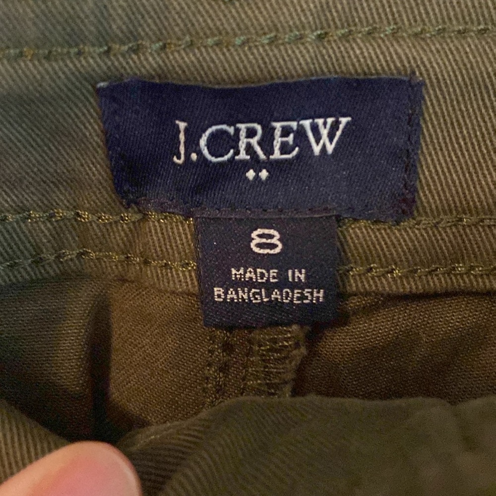 J. Crew Olive Green Cargo Pants Size 8 - Picture 2 of 11
